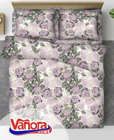 Set de pat king size bumbac,92 gsm,Peony