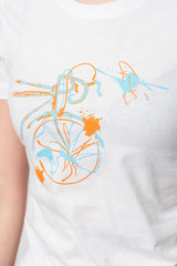 TSHIRT CASUAL F BICICLETA COLOR WHITE-L