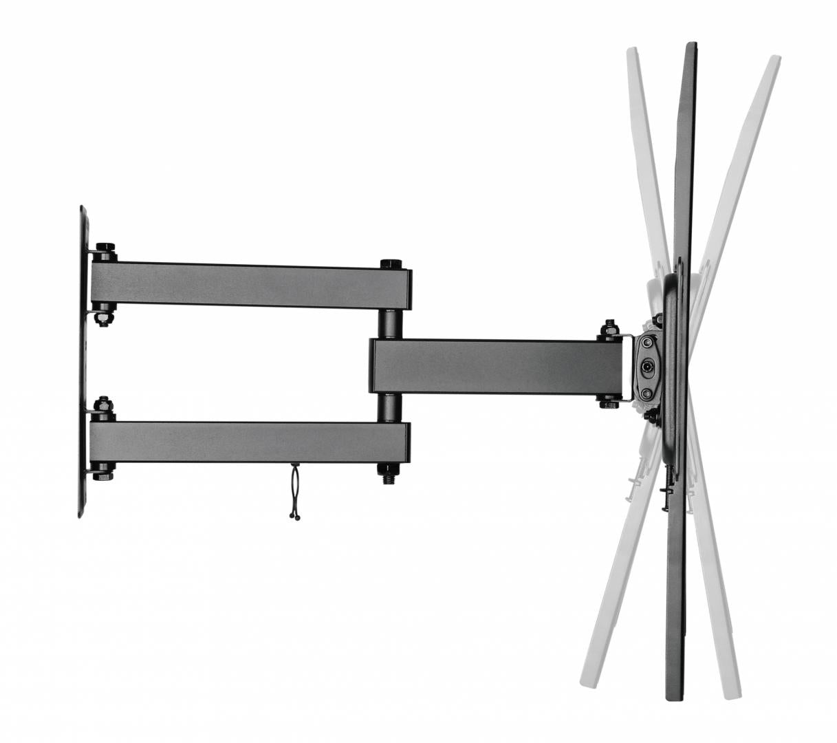 Suport de perete Akai cu inclinatie +10/-15°, diagonala display 32"-55", VESA min. 75x75, VESA max. 400x400, suporta pana la 35kg, distanta fata de perete max 427mm, negru