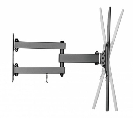 Suport de perete Akai cu inclinatie +10/-15°, diagonala display 32"-55", VESA min. 75x75, VESA max. 400x400, suporta pana la 35kg, distanta fata de perete max 427mm, negru