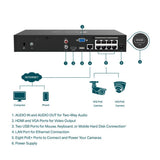 NVR PoE TP-Link VIGI 8 canale 1008H-8MP; 53W, 8 MP,1 SATA Interface, max 16TB(neinclus), H.265+; ONVIF, etecție mișcare, linie, intruziune, persoane, vehicule etc.
