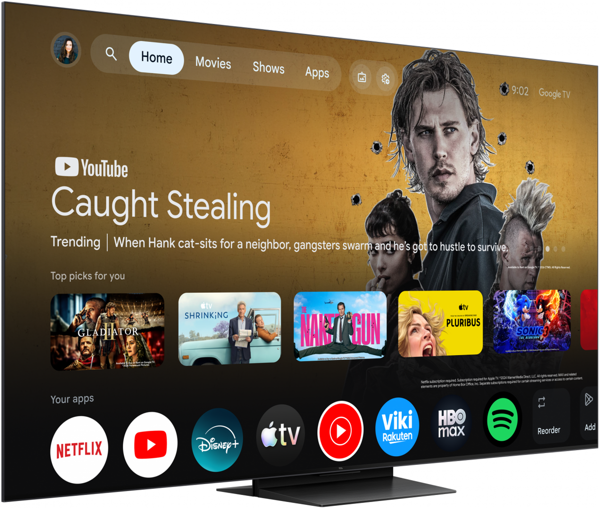 Televizor TCL RGB-MiniLed 65RM7L, 164 cm, Smart Google TV, 4K Ultra HD, 144Hz, Clasa E (Model 2026)