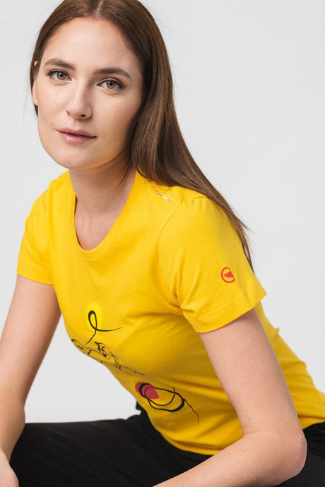 TSHIRT CASUAL F CAL PEGAS YELLOW-S
