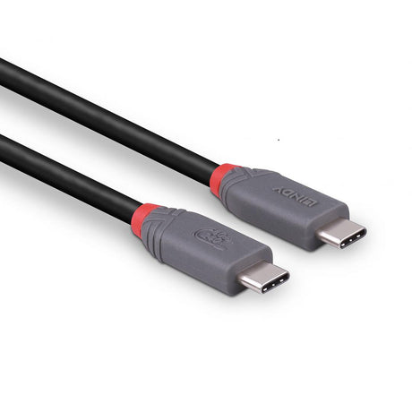 Cablu Lindy USB4 240W USB Type C, putere maxima  240W, 100W , lungime 2 metri, latime de banda supotata 40Gbps, gri