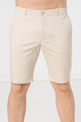PANTALONI SCURT CASUAL BARBATI BEIGE L