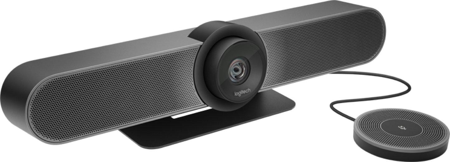 Microfon conferinta Logitech pt. MeetUp, dimensiuni 13.4 mm x 83 mm x 83 mm, cablu  6m, negru/gri