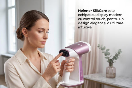 Aparat de călcat vertical cu funcție vacuum HEINNER SilkCare HGS- A1500VPNK
