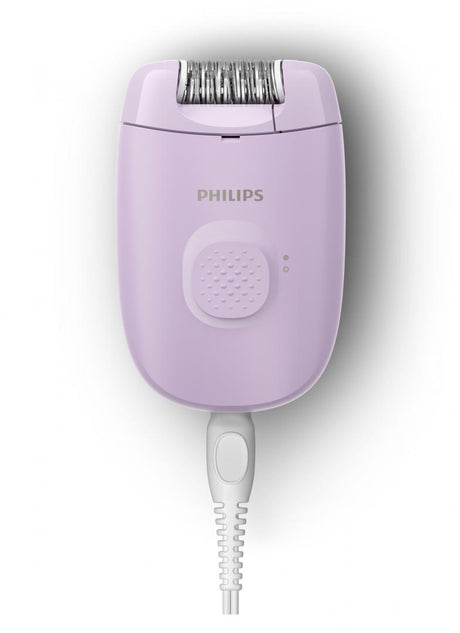 Epilator cu fir PHILIPS Seria 2000 BRE237/00, 1 viteza, 2 accesorii, Retea, Lila, L x A x I (mm) 110x40x145