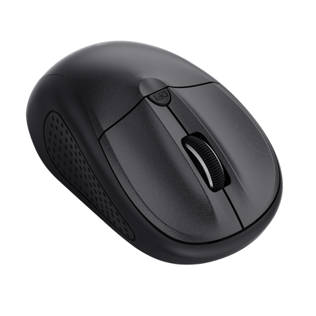 Mouse Trust cu Bluetooth, ambidextru, 3 butoane (neprogramabile), DPI ajustabil (max. 1600), functioneaza cu 2 baterii AAA (incluse in pachet), negru