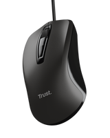 Mouse Trust cu fir, optic, rezolutie maxima 1200 DPI, negru