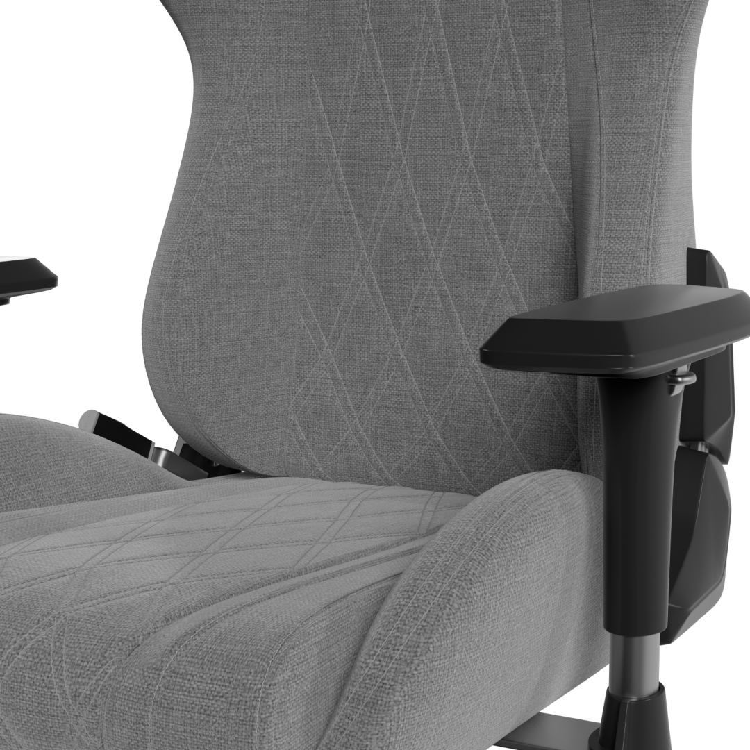 Scaun Gaming Hator Darkside 3M Fabric, pana in 120 kg, Gri