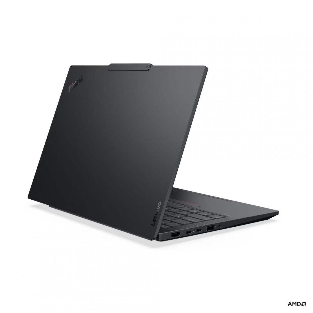 Laptop ThinkPad E14 Gen 7 (AMD); 14" WUXGA (1920x1200) IPS 300nits Anti- glare, 45% NTSC, 60Hz; AMD Ryzen™ 7 250 (8C / 16T, 3.3 / 5.1GHz, 8MB L2 / 16MB L3); Video Integrated AMD Radeon™ 780M Graphics; RAM 1x 16GB SO- DIMM DDR5-5600; 512GB SSD M.2 2242 PCIe® 4.0x4 NVMe® Opal 2.0, Optical: no ODD; No
