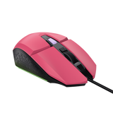 Mouse Trust GXT110W Felox cu fir,  6400 DPI, roz