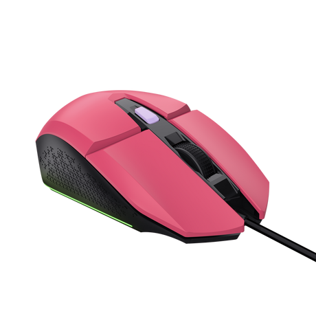 Mouse Trust GXT110W Felox cu fir,  6400 DPI, roz