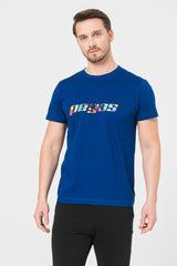 TRICOU  LOGO MULTICOLOR BARBATI   ROYAL BLUE-M