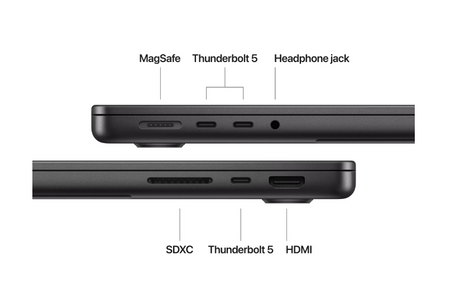 MacBook Pro 14.2"/Apple M4 Max (CPU 14-core, GPU 32-core, Neural Engine 16-core)/36GB/1TB - Space Black - INT KB