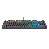 Tastatura mecanica Trust GXT 866 Torix cu fir, swtich linear, 104 butoane, full RGB, butoane programabile, tipuri de jocuri FPS, MMO, MOBA, RPG, RTS, negru