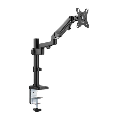 Brat monitor Neomounts DS70-750BL1; pentru display-uri cu diagonale 17"-27", sistem de prindere VESA 75x75~100x100, greutate maxima suportata 7kg, full motion, tilt +45°, swivel 90°, rotate 180°; gas spring; culoare negru. Garantie 5 ani