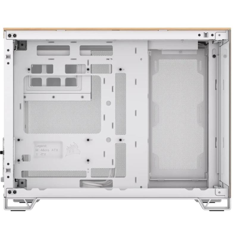 Carcasa CORSAIR 2500X Micro ATX Dual Chamber White/Bamboo Wood