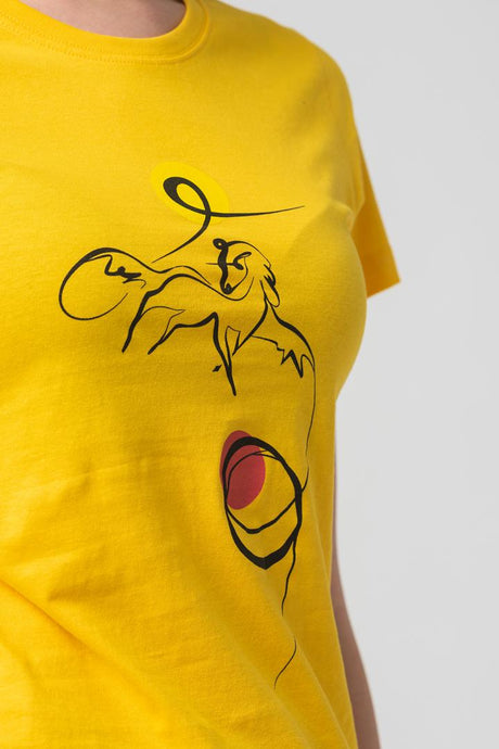 TSHIRT CASUAL F CAL PEGAS YELLOW-S