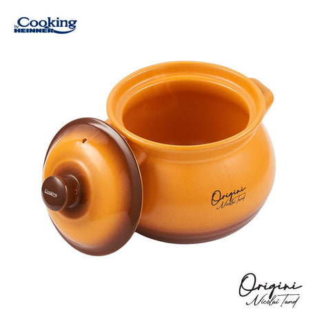 OALA CERAMICA CU CAPAC 12x11 CM, 2 L, NICOLAI TAND, ORIGINI, COOKING BY HEINNER