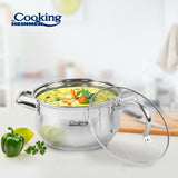 SEMIOALA INOX+CAPAC 18 X 10.5 CM, 2.6 L, AMIRA, COOKING BY HEINNER