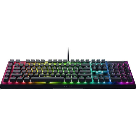 Tastatura mecanica gaming BlackWidow V4 X (Yellow Switch), layout US, taste ABS, layout US, cu 6 butoane customizabile, negru