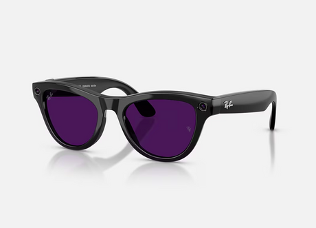 RayBan Meta SKYLER High Bridge Fit - Shinny Black - Amethyst Transitions® Gen2