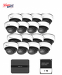 Kit supraveghere video Milesight 16 camere Dome MS-C2973-PD + 1 NVR  MS- N5016-PE