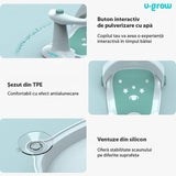 Scaun baie bebe cu ghidon , spatar reglabil , verde, U-Grow