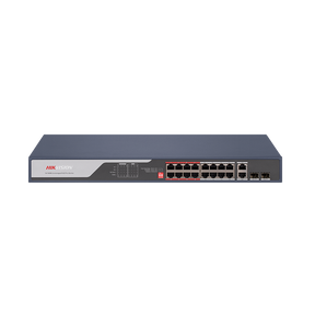 Switch Hikvision DS-3E0318P-E(C), Fast Ethernet, 16 porturi, PoE