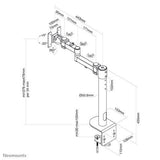 Suport Monitor de Birou, Neomounts by Newstar FPMA-D960BLACKPLUS, 10" - 49", VESA 100x100, suporta pana la 20kg, negru