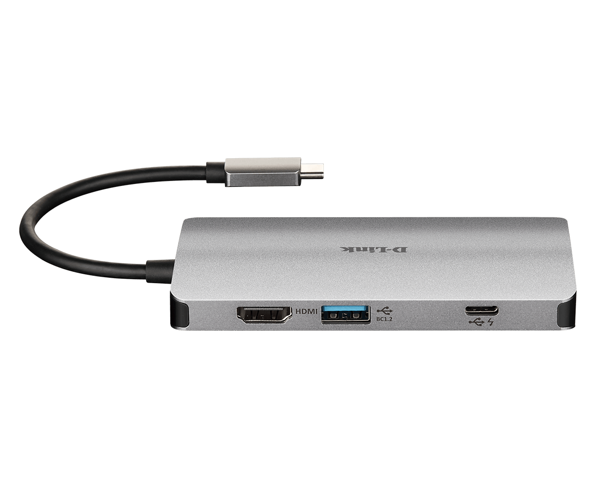 Hub USB DLINK DUB-M810, 8 porturi 3.0, gri