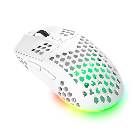 Mouse wireless Trust GXT 929W Helox, rezolutie maxima 4800 DPI, 6 butoane, alb