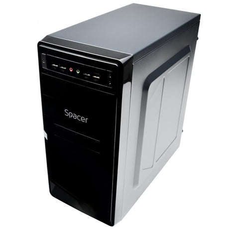 Carcasa Spacer Moon, ATX, Mid Tower NEGRU
