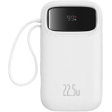 Baterie externa Baseus Qpow2, 20000mAh, 22.5W, 1 x USB; 1 x USB Type-C,1 x Lightning, total 3A, include cablu USB Type-C 0.3m, alb