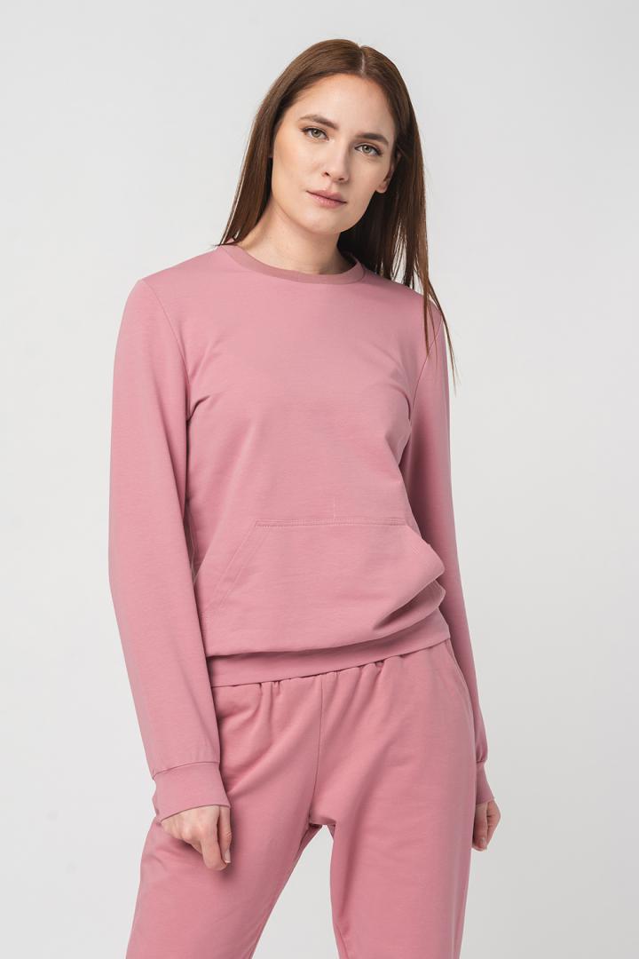 BLUZA COTON CASUAL FEMEI PINK-L