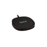 Incarcator wireless Spacer, Quick Charge 15W Qi, conector Type-C, rol de stand prin prindere magnetica, negru