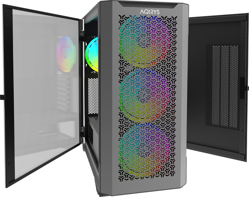 Carcasa AQIRYS AQUILLA Mid Tower ARGB NEGRU