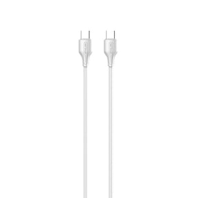 Cablu Serioux TYPE-C - TYPE-C 2M 60W.Lungime: 200 cm, Ieșire: 65W, tip cablu: USB-C la USB-C, culoare: Alb , funcție: încărcare și sincronizare