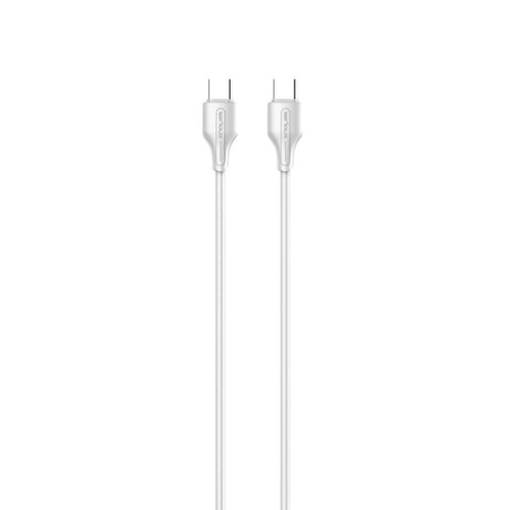 Cablu Serioux TYPE-C - TYPE-C 2M 60W.Lungime: 200 cm, Ieșire: 65W, tip cablu: USB-C la USB-C, culoare: Alb , funcție: încărcare și sincronizare