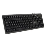 Tastatura Spacer cu fir USB, 104 taste, silentioasa, low profile fingertip keycap design, negru