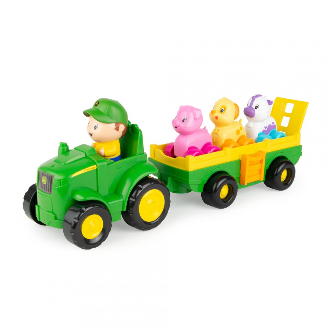 TRACTORAS CU REMORCA, ANIMALUTE SI SUNETE, JOHN DEERE