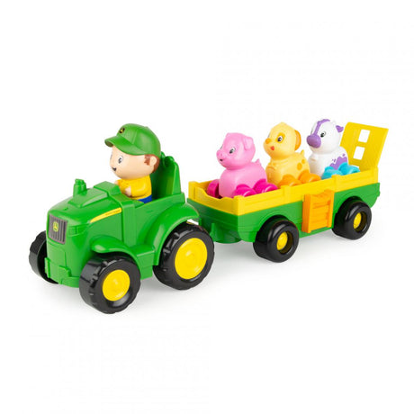 TRACTORAS CU REMORCA, ANIMALUTE SI SUNETE, JOHN DEERE