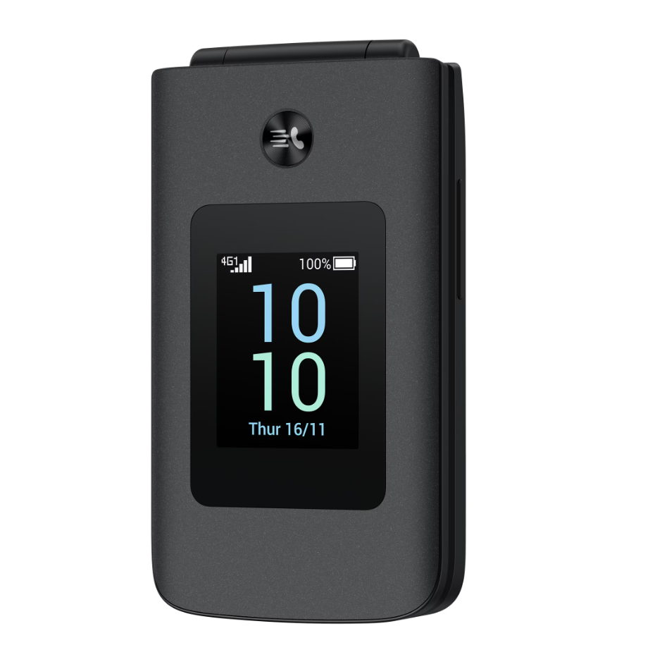 Telefon mobil pliabil TCL OneTouch 4043D, 3.2", 48MB RAM, 128 MB, 4G LTE, Dual SIM, Unisoc T107, Gri