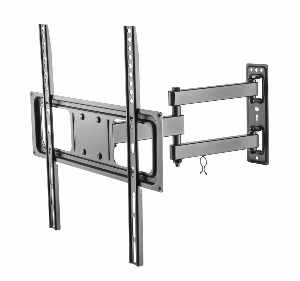 Suport de perete Akai cu inclinatie +10/-15°, diagonala display 32"-55", VESA min. 75x75, VESA max. 400x400, suporta pana la 35kg, distanta fata de perete max 427mm, negru