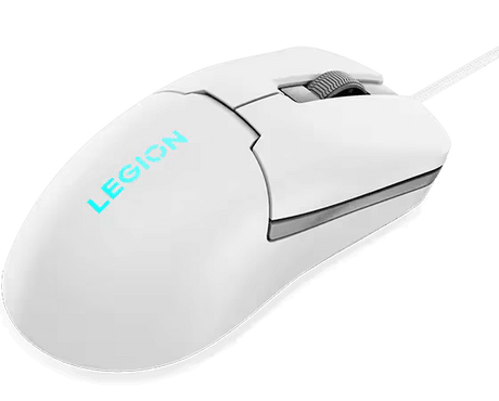 Mouse gaming Lenovo Legion M300s, Iluminare RGB, 8k DPI, Sensor Pixart, Glacier White