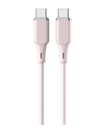 Cablu Lemontti Liquid SiliconType-C la Type-C, Fast Charge, PD 60W, lungime 1.2m, Roz