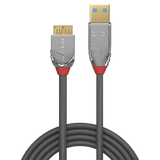 Cablu Lindy 0.5m USB 3.2  Type A to Micro-B, latime de banda 5Gbps, Cromo line