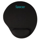 Mousepad Spacer, suport incheietura cu gel, cauciuc si material textil, 240 x 220 mm, negru